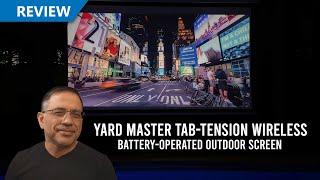 Elite Screens Yard Master Tension Wireless Battery-Operated Outdoor Entertainment Projector Screen