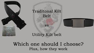 UT Kilts Traditional Kilt Belt vs Utility Belt