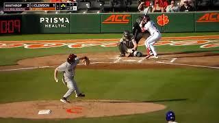 Clemson baseball's Jacob Jarrell grand slam home run vs. Winthrop