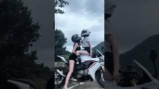 Bike rider girl gay couple kiss moment #shorts