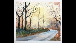 Colinsteedart. 'Just Before Sunset, Galleywood'. (watercolour demonstration)