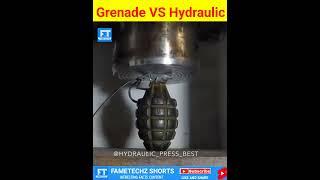 देखो यह Amazing Experiment - Grenade vs Hydraulic Pressure  - #shorts #fametechzshorts