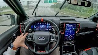 2024 Ford Ranger Raptor - Morning Commute in a Rainstorm