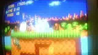 gameplay from sonic the hedgehog for the sega Genesis