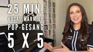 25 Min. Vocal Warm Up für Pop-Gesang - Sing dich mit mir zusammen mit diesem 5 x 5 Einsingen ein!