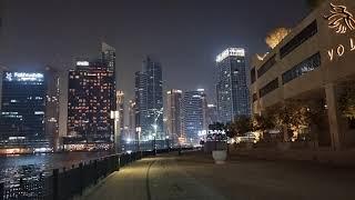 Business Bay Dubai Canal boardwalk amazing view of skyscrapers