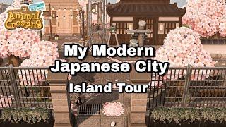 TOURING MY FINISHED MODERN JAPANESE BLOSSOM CITY & MY BUILD PROCESS//ANIMAL CROSSING:NEW HORIZONS