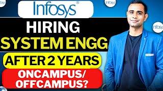 Infosys System Engineer Hiring |Infosys Hiring Announced | Package 3.6LPA | Batch 2025