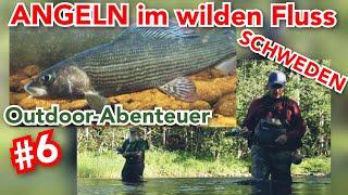 ÄSCHE ANGELN am wilden FLUSS in SCHWEDEN - #Outdoor-Abenteuer #6 - #Angeln & #Camping in #Schweden