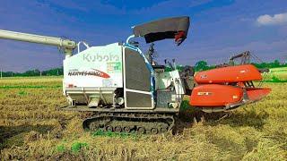 how to operate Kubota dc 68g harvester-kubota harvester driving-