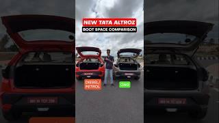 Tata Altroz 2025 Boot Space Comparison | Petrol vs CNG | autoX #shorts