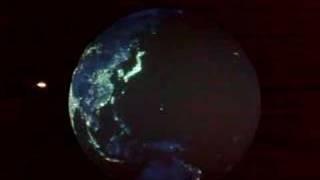 NOAA Earth on a Sphere - World at night - city lights