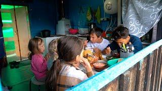 Simple Village Life in Altay. Russia. Summer in village. Cooking Beet soup