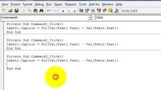 VB Tutor Creating the Simple calculator in Visual basic 6 0