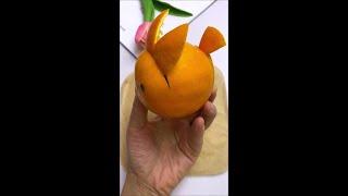 Do you have oranges at home? You can become rabbits in a few simple steps. It is delicious and fun.