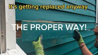 DIY-REPLACE DAMAGED WOOD SIDING! 100 YEARS OLD!!!