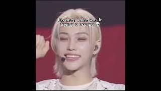 Felix struggling to speak in a high voice. #straykids #felix #fyp
