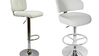 White Leather Bar Stools