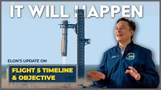 Elon Musk's Huge Update on Starship Flight 5 Catch with Chopsticks + Tower 2 Updates