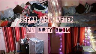 before and after look of a messy room #beforeandafter  #roomdecor