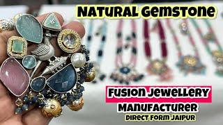 Fusion Jewellery Manufacturer | Natural Gemstone Jewelry Wholesale Market JAIPUR #silverreplica