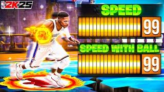 I FOUND THE FASTEST BUILD POSSIBLE IN NBA 2K25  ALL 99 SPEED STATS BUILD!