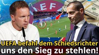 Eilmeldung! Nagelsmann: UEFA hat den Schiedsrichter beauftragt, uns den Sieg zu stehlen!