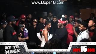 Dope16.com emcee battle Snotty vs Slow Me Downs