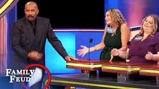 Steve Harvey throws his card at Krista’s answer!!