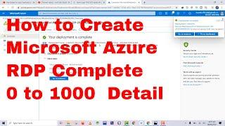 How To Create Virtual Machine In Azure | Create RDP in Microsoft Azure | Remote Desktop Protocol