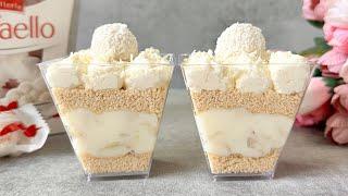 Raffaello Dessert Cups. No bake delicious dessert. Easy and Yummy!