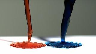 Super Hydrophobic Surface and Magnetic Liquid - The Slow Mo Guys