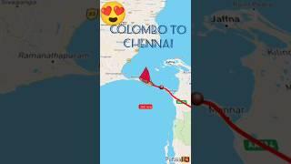 Colombo srilanka to chennai india travel route by road and sea #shorts #viralvideo #travel