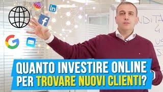 Trovare clienti: Quanto investire online per trovare nuovi clienti? Esempio numerico reale