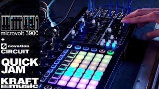 Pittsburgh Modular Microvolt 3900 & Novation Circuit - Quick Jam