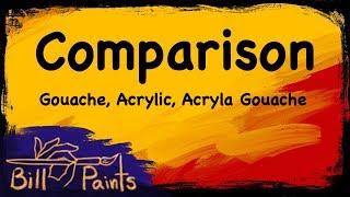 Comparison: Gouache, Acryla Gouache and Acrylic