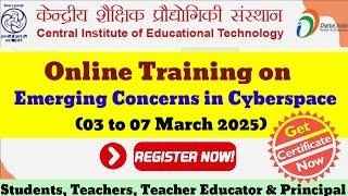 Online Training on Emerging Concerns in Cyberspace #cietncerttraining #cyberspace