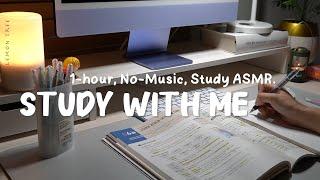  STUDY ASMR 1-HOUR l ️연필소리ㅣNO-MUSIC 백색소음ㅣ공부잘되는 소리ㅣ필기ㅣ鉛筆の音