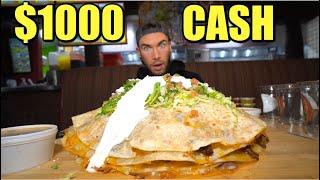 “IMPOSSIBLE” $1000 QUESADILLA CHALLENGE IN LAS VEGAS | 10LB Chabelitas Godzilla Quesadilla (Uncut)