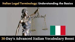 Italian Legal Terminology Understanding the Basics | Day 9 | Learn Italian with Zain