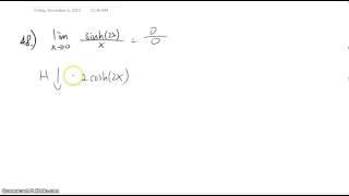 L'Hopital's Rules - Example Problem (Student)