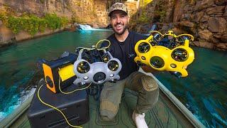 Exploring FLOODED Building with Underwater DRONES(catfish cave)