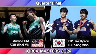 Aaron CHIA /SOH Wooi Yik vs KIM Jae Hyeon /LEE Sang Won | Korea Masters 2024 Badminton