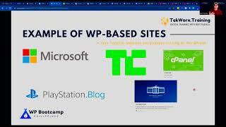 WordPress Overview and WP Dashboard Demo - GWT and GWHS (2023 and 2024)