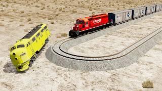 Epic Trains vs Extreme U-Turn Crashes #39 – BeamNG.drive by BeamNG High Speed