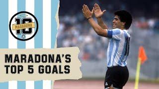  Diego Maradona’s Top 5 Goals | FIFA World Cup