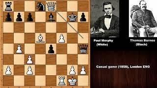 Morphy's Brutal REVANGE: Paul Morphy vs Thomas Barnes - London (1858)