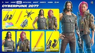 NEW Cyberpunk Skins BUNDLE Item Shop Fortnite! (V & Johnny Silverhand)