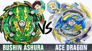 DRAGON BEY OP?!?! Ace Dragon .St.Ch VS Bushin Ashura .Hr.Kp - Beyblade Burst GT ベイブレードバーストガチ