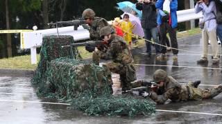 JASDF Type64 Assault rifle Demo 空自64式小銃空砲射撃20141101